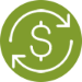 green icon-convert money symbol