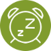 icon-green alarm clock symbol