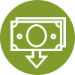 green icon-receive money symbol