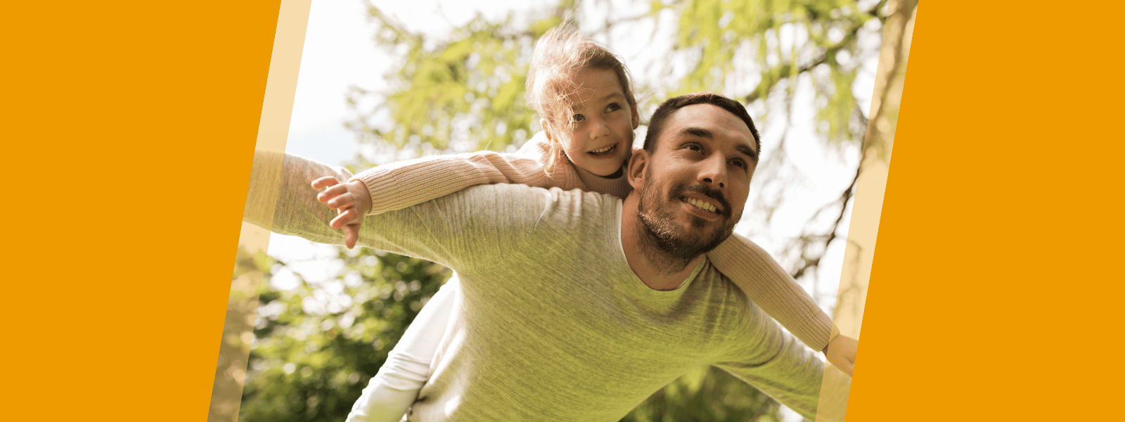 Father and child enjoying outdoors
