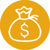 icon-gold money bag symbol