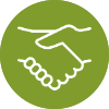 icon-green handshake symbol